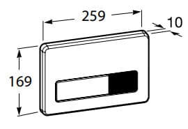 Bản vẽ kỹ thuật Mặt Nút Nhấn Xả Bồn Cầu Roca A890097500