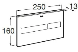 Bản vẽ kỹ thuật Mặt Nút Nhấn Xả Bồn Cầu Roca A890188309