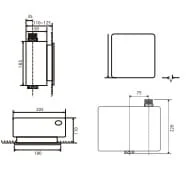 Bản vẽ kỹ thuật Bộ van xả Toilet cảm ứng âm Roca Z506903010