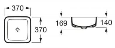 Bản vẽ kỹ thuật chậu lavabo dương bàn đá Tây Ban Nha Inspira Roca A327532650