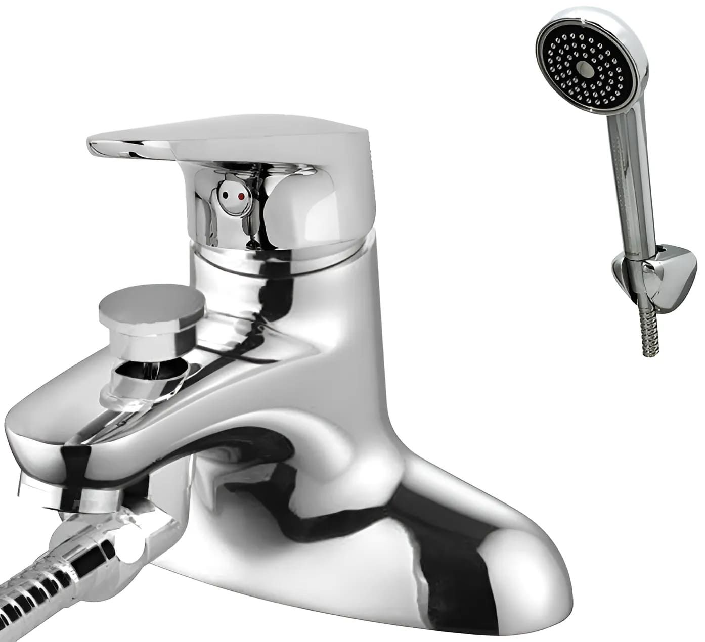 Vòi rửa lavabo 2 đường nóng lạnh liền sen Mirolin MK502A-H200