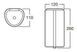 Bản vẽ kỹ thuật binh đựng xà phòng cảm biến gắn tường Sentronic Roca A816321000