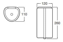 Bản vẽ kỹ thuật binh đựng xà phòng cảm biến gắn tường Sentronic Roca A818012009