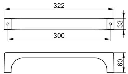 Bản vẽ kỹ thuật giá thanh vịn phòng tắm Keuco 11107010000