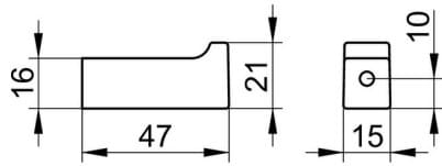 Bản vẽ kỹ thuật móc vắt khăn đơn Keuco 11114130000