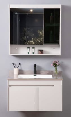 Bộ tủ chậu cao cấp đèn Led Mowoen MW2805-80PVC