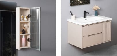 Bộ tủ chậu cao cấp đèn Led Mowoen MW2822-80PVC  