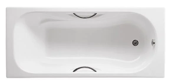 Bồn tắm xây gang đúc 1.6m có tay vịn Malibu Roca A231070001