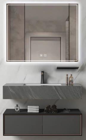 Bộ tủ chậu cao cấp đèn Led Mowoen MW6630R-100SB 