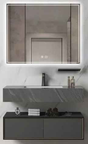 Bộ tủ chậu cao cấp đèn Led Mowoen MW6630R-100SB
