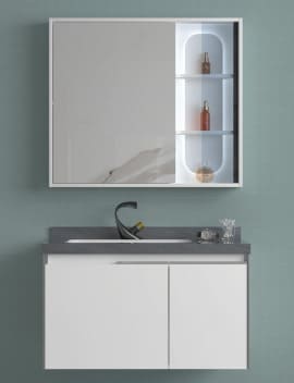 Bộ tủ chậu cao cấp đèn Led Mowoen MW6631-60SB 