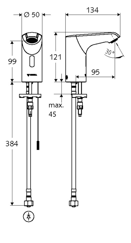 Bản vẽ kỹ thuật vòi cảm ứng lạnh Đức Xeris E Schell 002180699