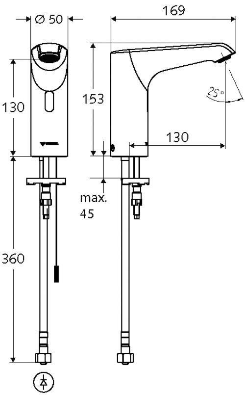 Bản vẽ kỹ thuật vòi cảm ứng lạnh Đức Seris E Schell 002190699