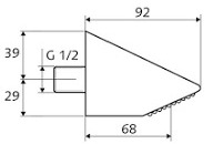 Bản vẽ kỹ thuật đầu sen phun Đức Comfort 13° Schell 018470699