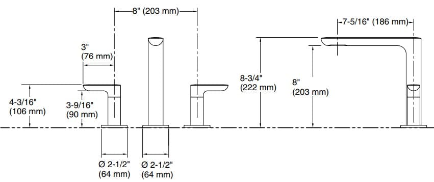 Bản vẽ vòi bồn nóng lạnh Kallista P34126-LV
