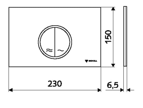 Bản vẽ kỹ thuật mặt nạ nút nhấn Đức Montus Circum Schell 031196499