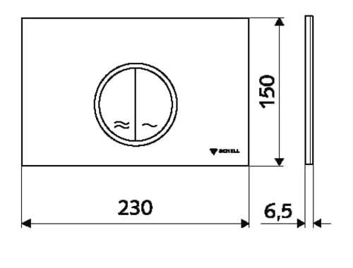 Bản vẽ kỹ thuật mặt nạ nút nhấn Đức Montus Circum Schell 031196499