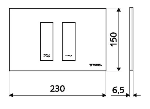 Bản vẽ kỹ thuật mặt nạ nút nhấn Đức Montus Tower Schell 031210699