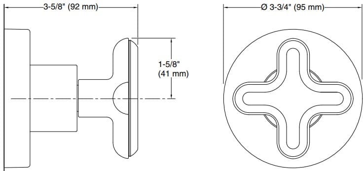 Bản vẽ mặt nạ điều chỉnh lưu Kallista P32710-WC