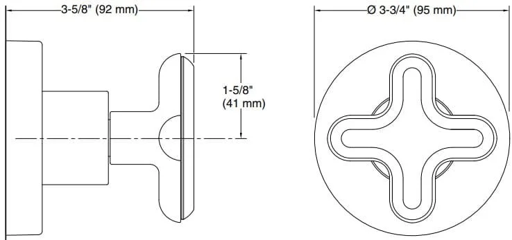 Bản vẽ mặt nạ điều chỉnh lưu Kallista P32710-WC