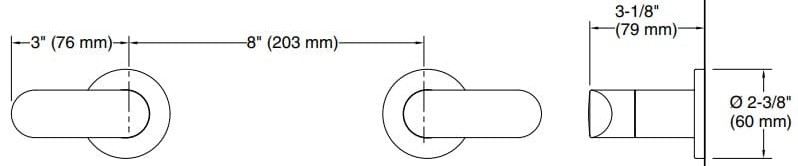 Bản vẽ tay gạt vòi tắm Kallista P34128-LV-BL