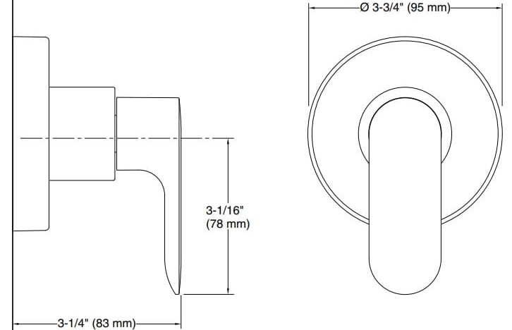 Bản vẽ mặt nạ chuyển lưu lượng Kallista P34133-LV