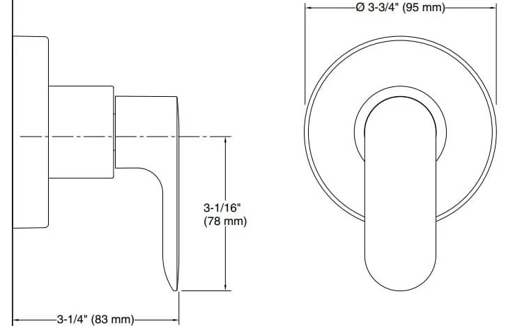 Bản vẽ mặt nạ chuyển lưu lượng Kallista P34133-LV