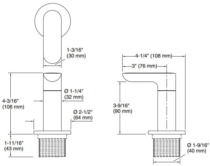 Bản vẽ tay cầm chuyển hướng nước Kallista P34155-LV