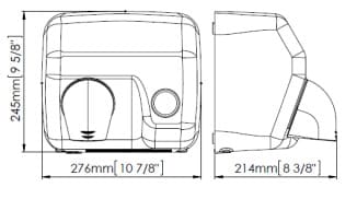 Bản vẽ kỹ thuật máy sấy tay siêu tốc cảm biến Saniflow Mediclinics E05
