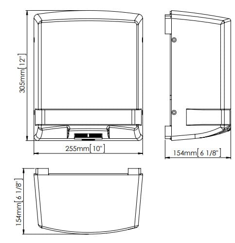 Bản vẽ kỹ thuật máy sấy tay siêu tốc cảm biến Smartlow Mediclinics M04ACS