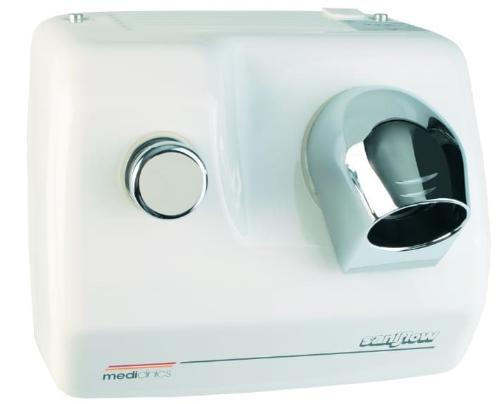 Máy sấy tóc treo tường có nút nhấn Saniflow Mediclinics SC0088H