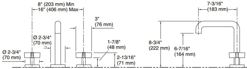 Bản vẽ vòi bồn nóng lạnh Kallista P21802-CR
