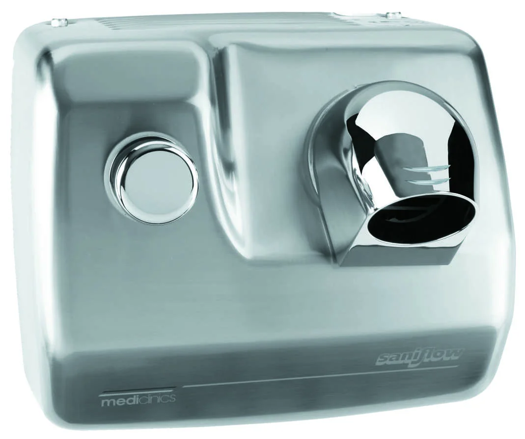 Máy sấy tóc treo tường có nút nhấn Saniflow Mediclinics SC0088HCS