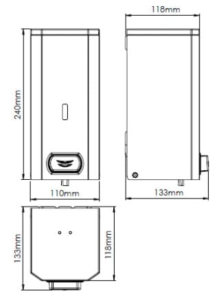 Bản vẽ kỹ thuật hộp đựng xà phòng treo tường Mediclinics DJ0031CS