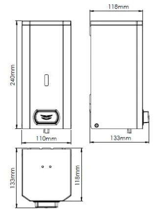 Bản vẽ kỹ thuật hộp đựng xà phòng treo tường Mediclinics DJ0032CS