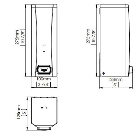 Bản vẽ kỹ thuật hộp đựng xà phòng treo tường Mediclinics DJ0040