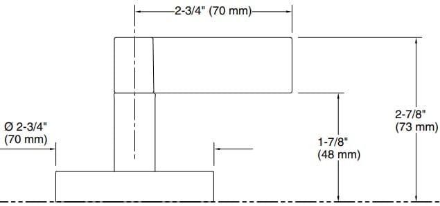 Bản vẽ tay cầm chuyển hướng nước Kallista P24614-LV