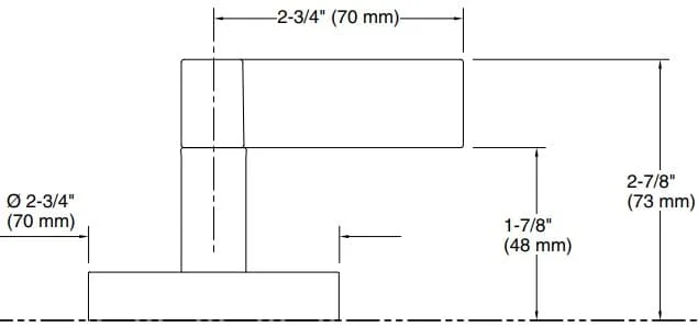 Bản vẽ tay cầm chuyển hướng nước Kallista P24614-LV