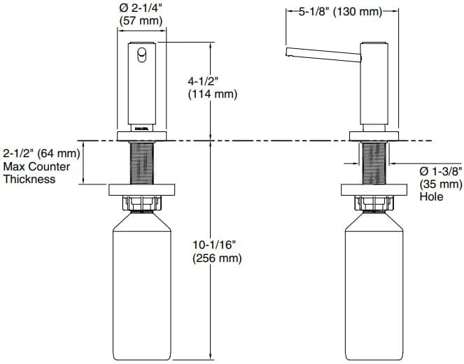 Bản vẽ lọ dầu rửa Kallista P25215-00