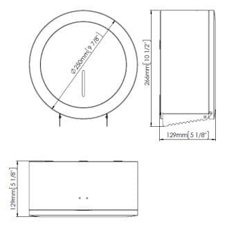 Bản vẽ kỹ thuật lô treo giấy vệ sinh công nghiêp Mediclinics PR2783B