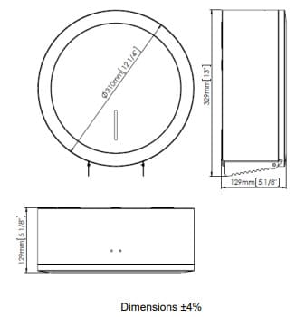 Bản vẽ kỹ thuật lô treo giấy vệ sinh công nghiêp Mediclinics PR2787B