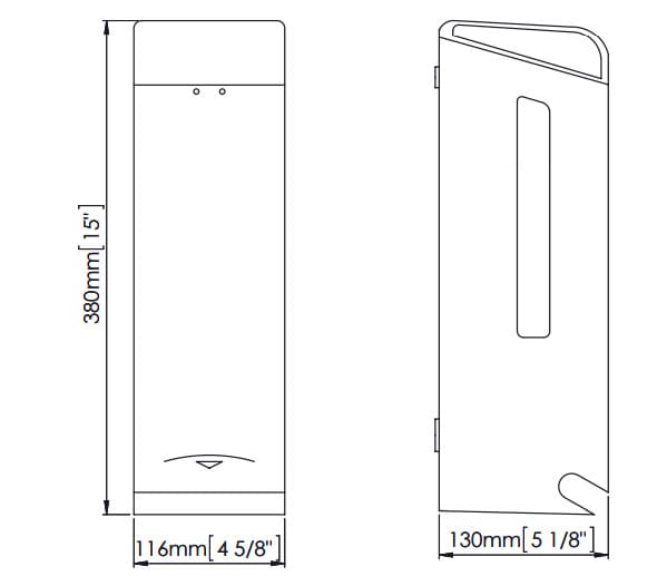 Bản vẽ kỹ thuật hộp đựng giấy vệ sinh công nghiêp Mediclinics PR0781