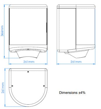 Bản vẽ kỹ thuật hộp đựng khăn giấy Mediclinics DT0303CS
