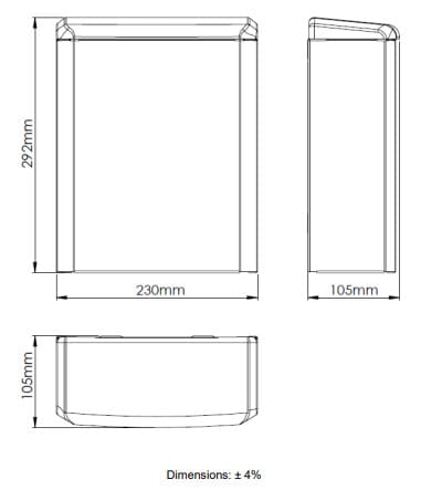 Bản vẽ kỹ thuậtt thùng đựng rác có nắp 6L Mediclinics PP0006