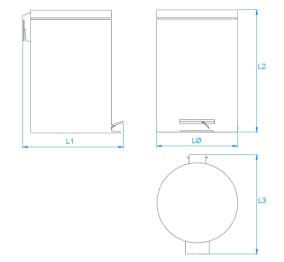 Thùng đựng rác thân tròn 12L Mediclinics PP1312CS