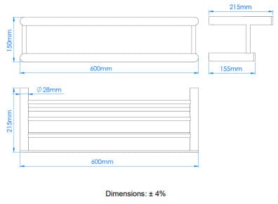 Bản vẽ kỹ thuật giàn vắt khăn Mediclinics AI1323B