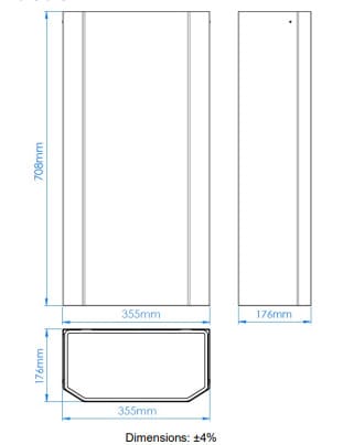 Bản vẽ kỹ thuật thùng đựng rác dạng mở 6L Mediclinics PPA4279B