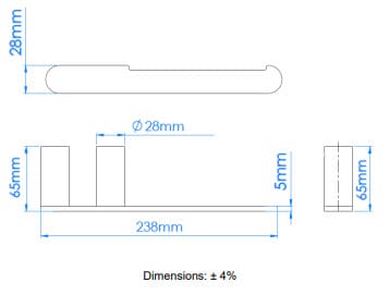 Bản vẽ kỹ thuật lô treo giấy vệ sinh Mediclinics AI1321CS