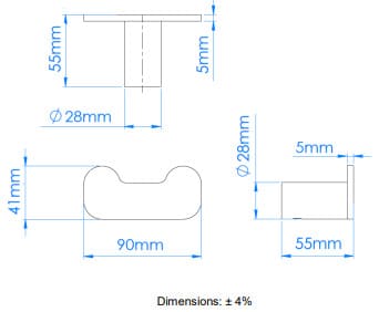 Bản vẽ kỹ thuật móc treo áo đôi Mediclinics AI2318CS
