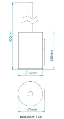 Bản vẽ kỹ thuật giá đỡ bàn chải nhà vệ sinh Mediclinics ES1002B